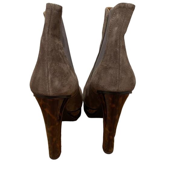 Ralph Lauren Purple Label Suede Chelsea Heel Boots Brown Women’s Size 10 40 - Picture 8 of 9